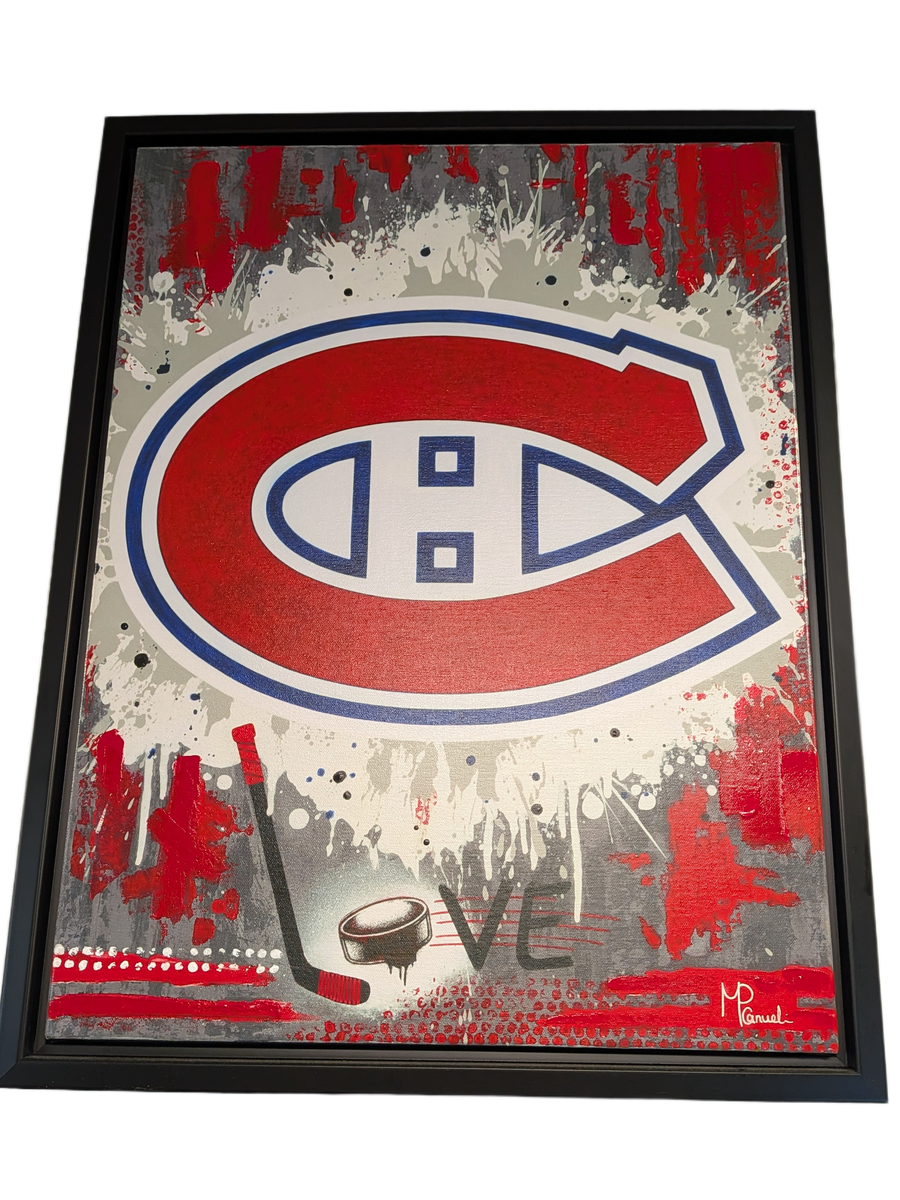 CADRE MTL CANADIENS LOVE HOCKEY -MPcanuel 26x20