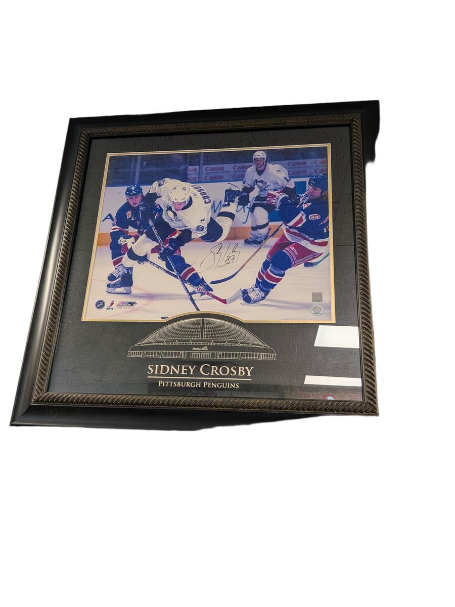 CADRE Sydney Crosby AUTO vs rangers NY 29x29