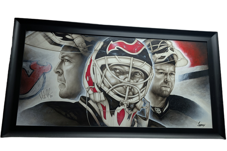 CADRE Martin Brodeur DEVILS NJ, canvas - Leroux 54x29