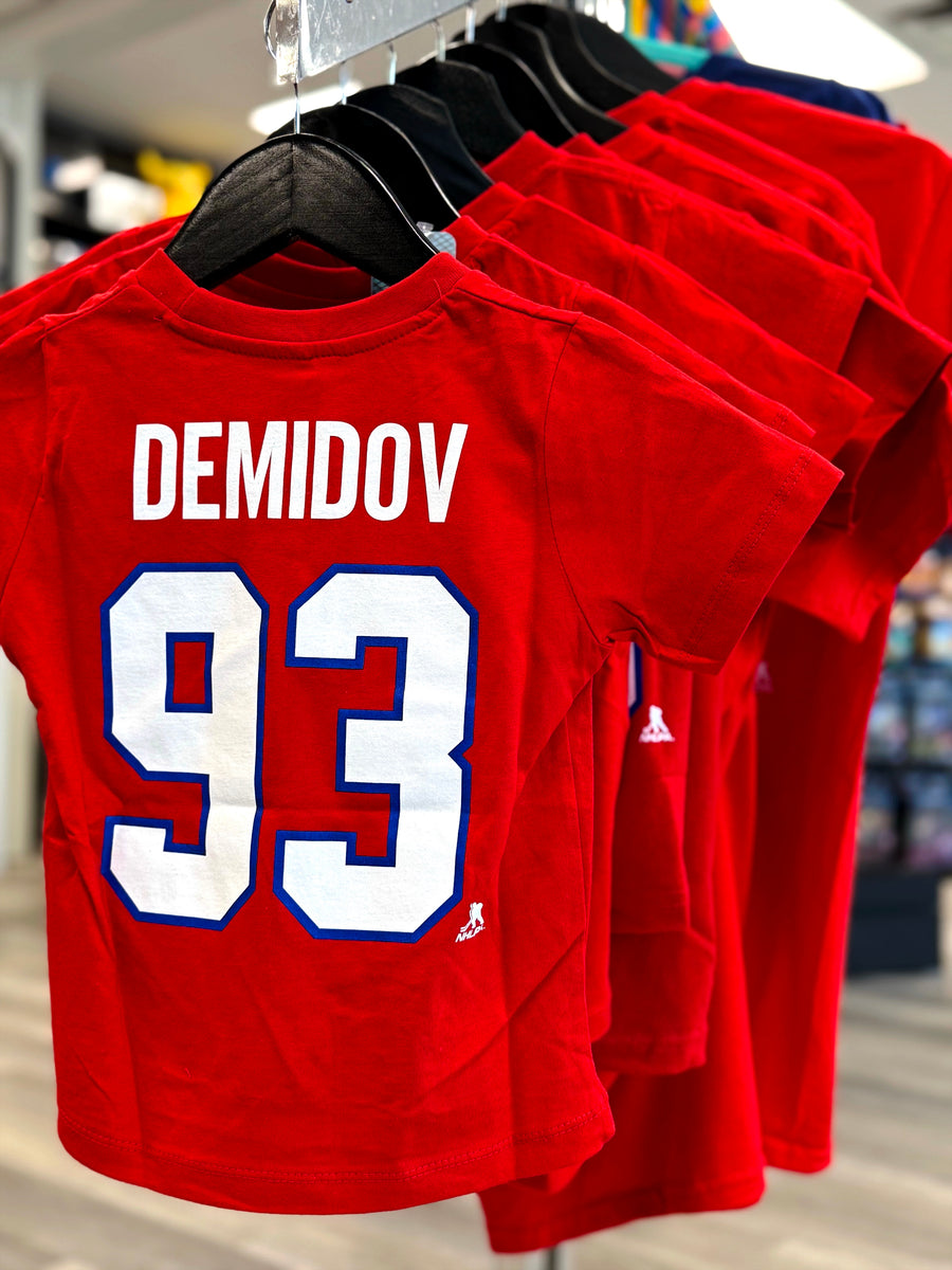 T-SHIRT NHL IVAN DEMIDOV FANATICS GRANDEUR 2T ENFANT ROUGE