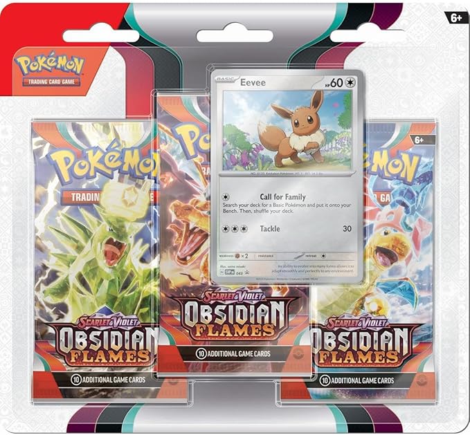 POKEMON SCARLET & VIOLET OBSIDIAN FLAMES 3 PACKS BLISTER