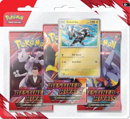 POKEMON SCARLET & VIOLET DESTINED RIVALS 3 PACK BLISTER