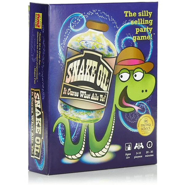 JEUX DE SOCIÉTÉ SNAKE OIL THE SILLY SELLING PARTY GAME