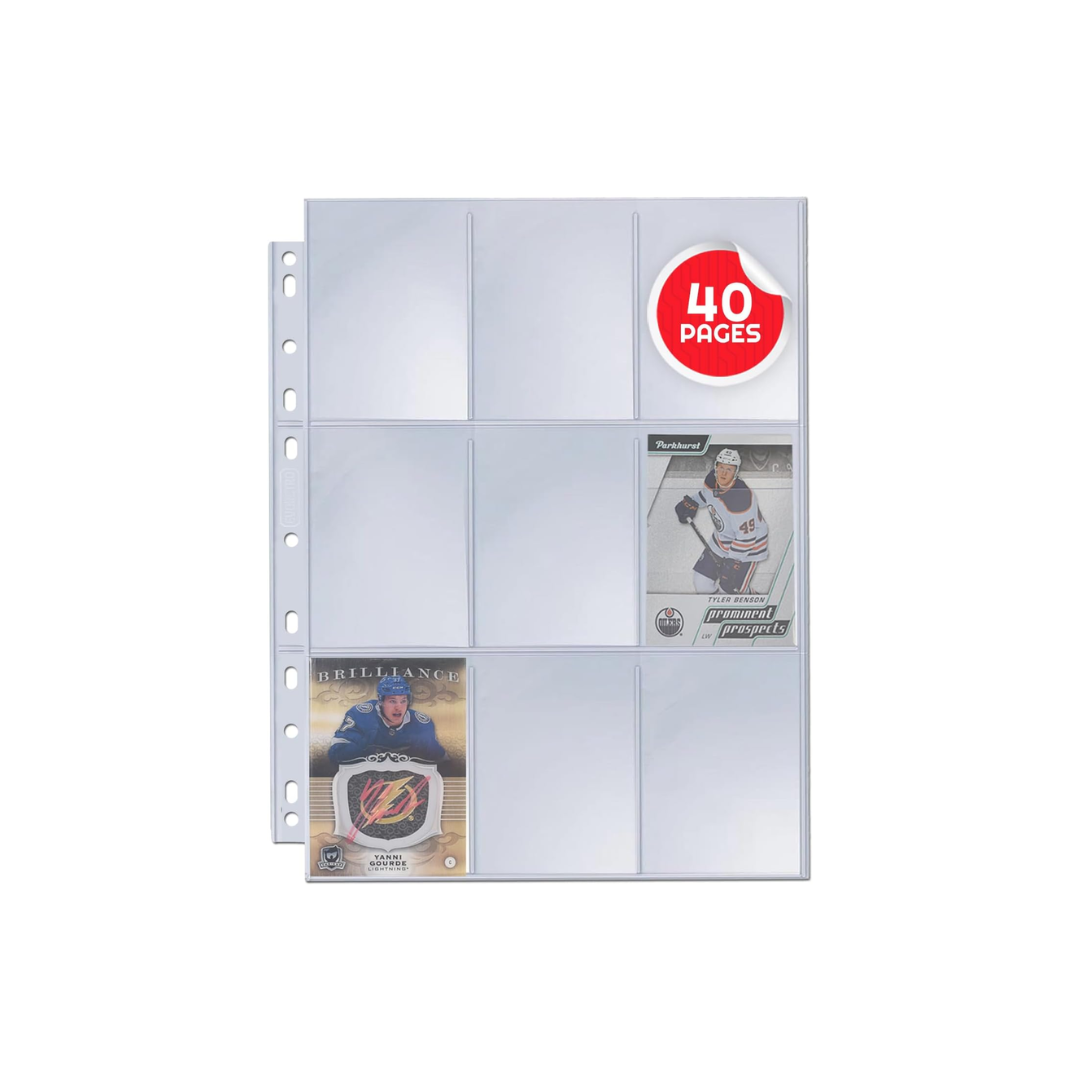 EVORETRO CARD BINDER SHEETS 9-POCKET 40 PAGES