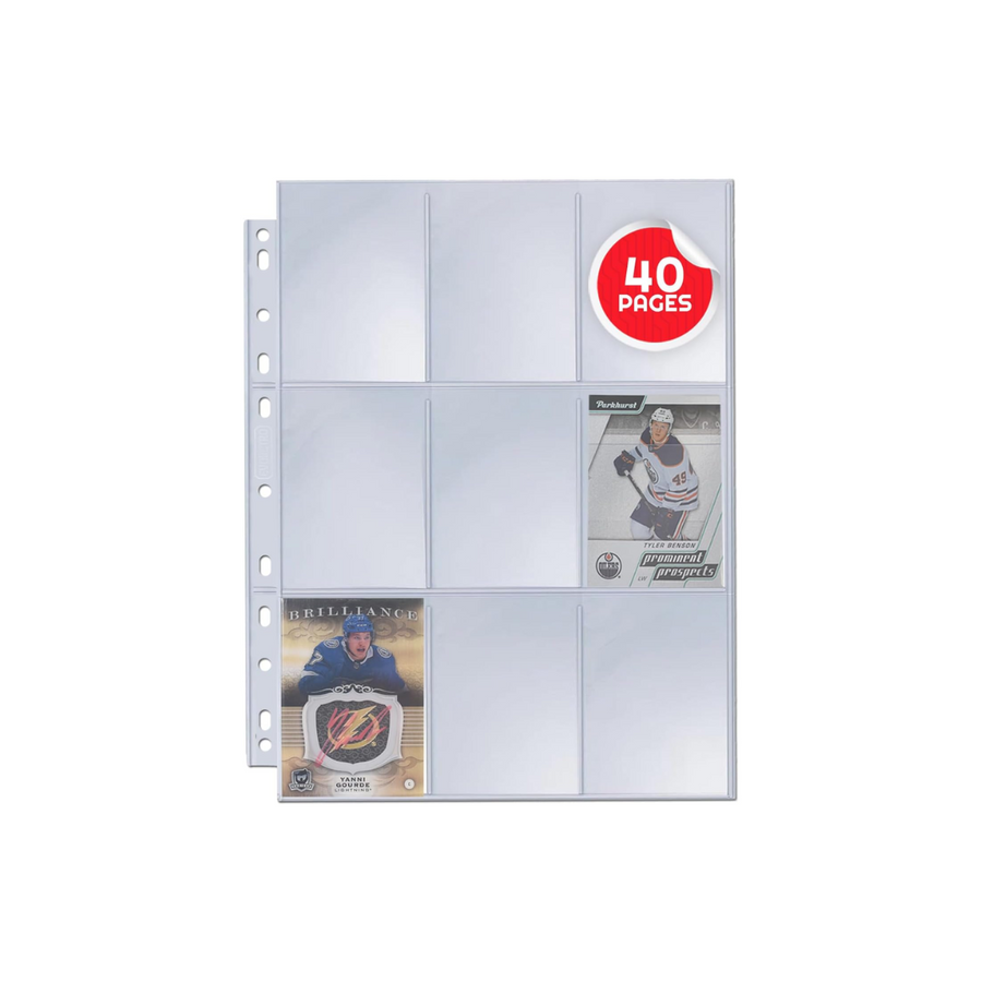 EVORETRO CARD BINDER SHEETS 9-POCKET 40 PAGES