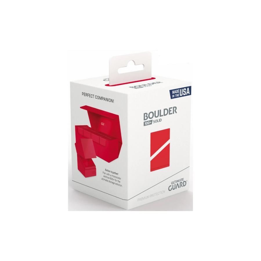 ULTIMATE GUARD DECK CASE BOULDER SOLID RED 100+