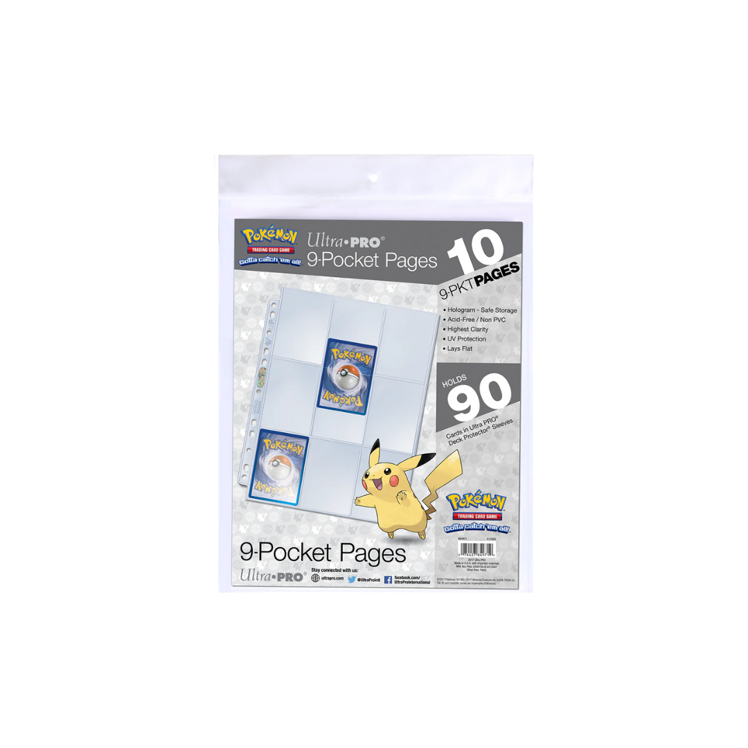 ULTRA PRO 9-POCKET PAGES 10PAGES POKEMON