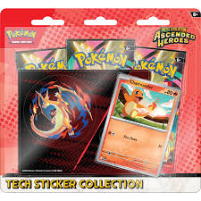 POKEMON MEGA EVOLUTION ASCENDED HEROES CHARMANDER TECH STICKER COLLECTION