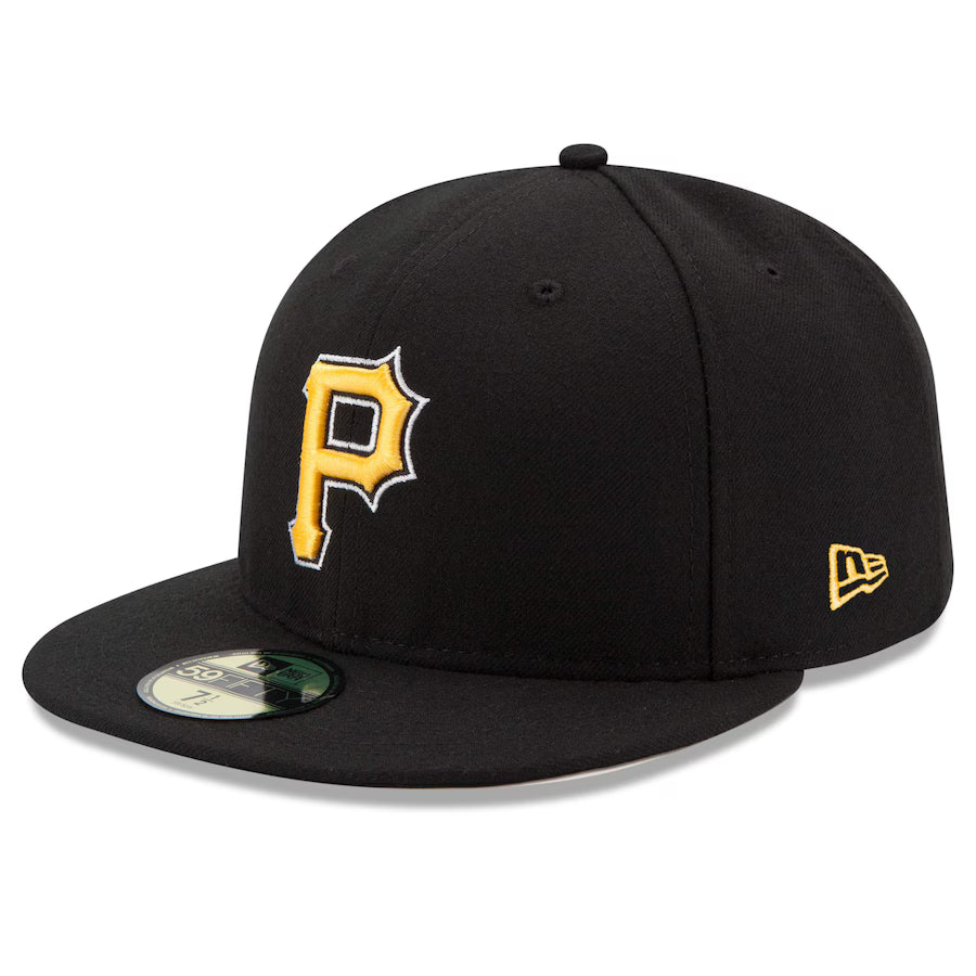NEW ERA CAP 59 FIFTY 7 1/2 PITTSBURGH PIRATES NOIR CREST JAUNE