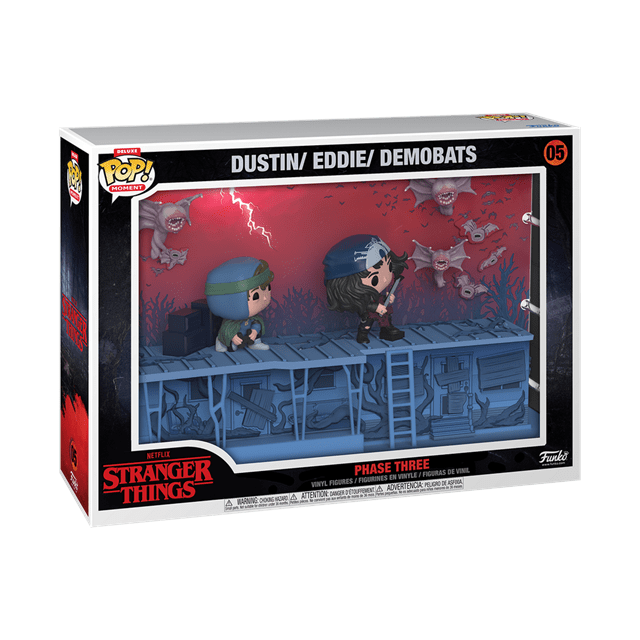 FUNKO POP DUSTIN/EDDIE/DEMOBATS #05 DELUXE STRANGER THINGS (BRISÉ DONC EN RABAIS)