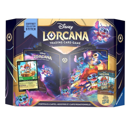 DISNEY LORCANA COFFRET COLLECTOR STITCH LA MER AZURITE FRANCAIS