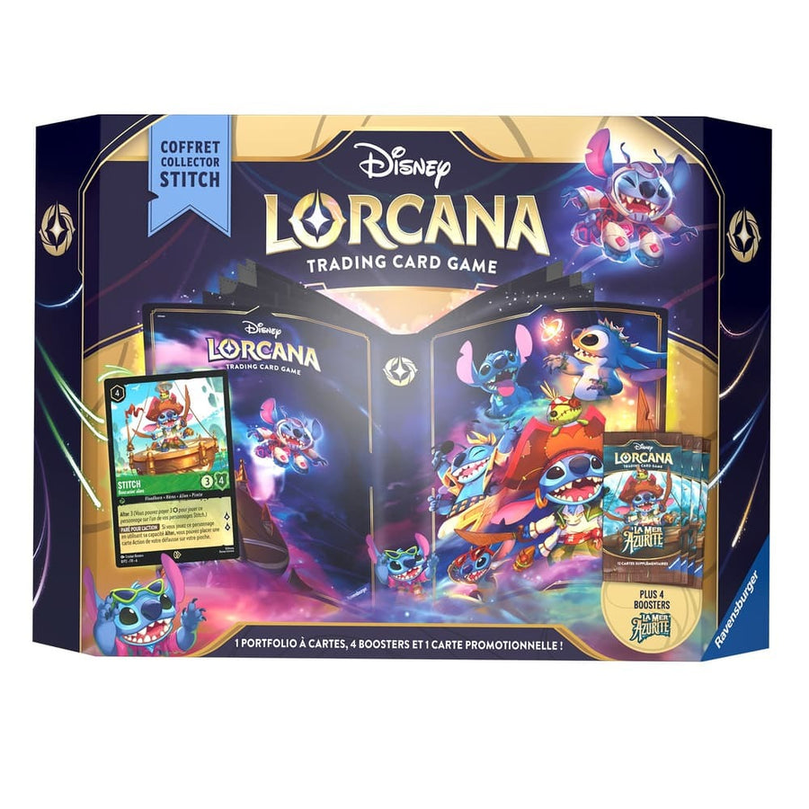 DISNEY LORCANA COFFRET COLLECTOR STITCH LA MER AZURITE FRANCAIS