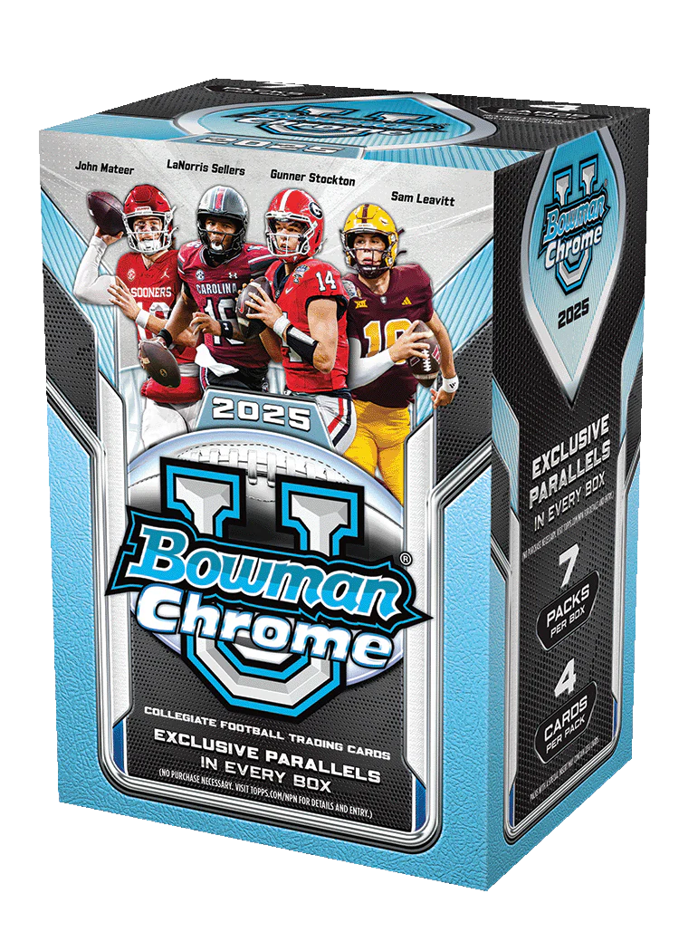 2025 BOWMAN CHROME UNIVERSITY FB VALUE BOX
