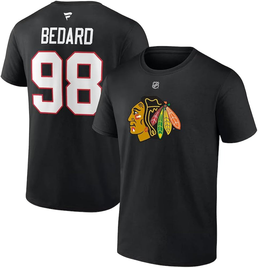 T-SHIRT NHL CONNOR BEDARD FANATICS MEDIUM ADULTE NOIR