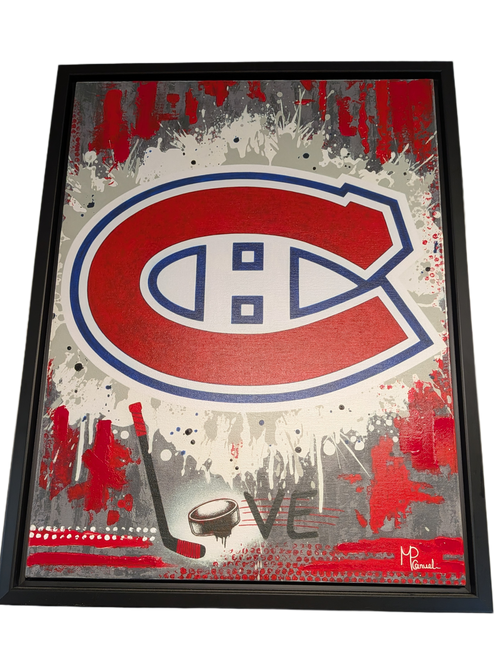CADRE MTL CANADIENS LOVE HOCKEY -MPcanuel 26x20