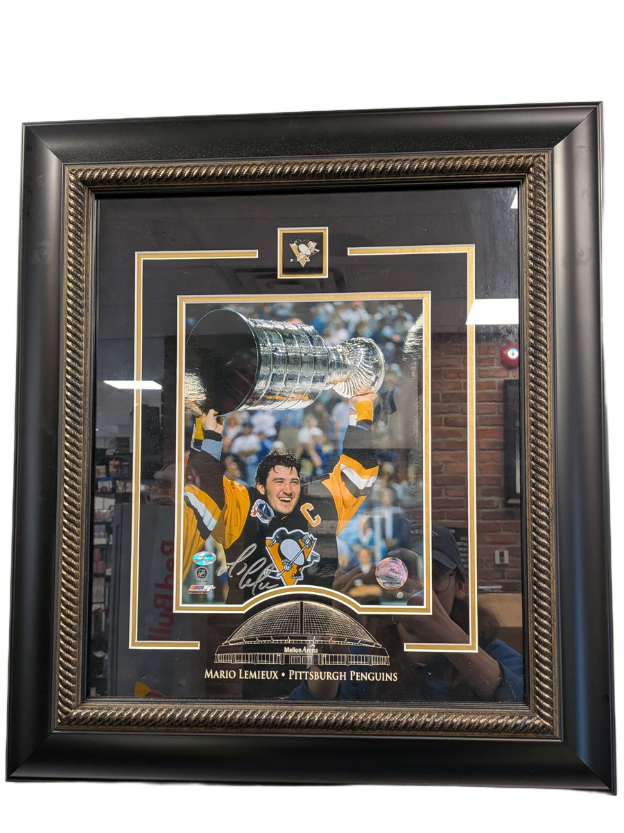 CADRE Mario Lemieux STANLEY CUP Auto FRAMEWORK 18.5x21.5