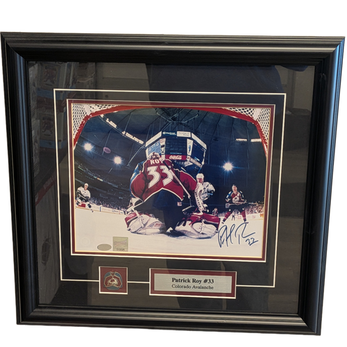 CADRE Patrick Roy AVALANCHES COLORADO autographié 16x15 FRAMEWORK
