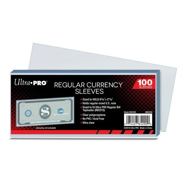 ULTRA PRO REGULAR CURRENCY SLEEVES