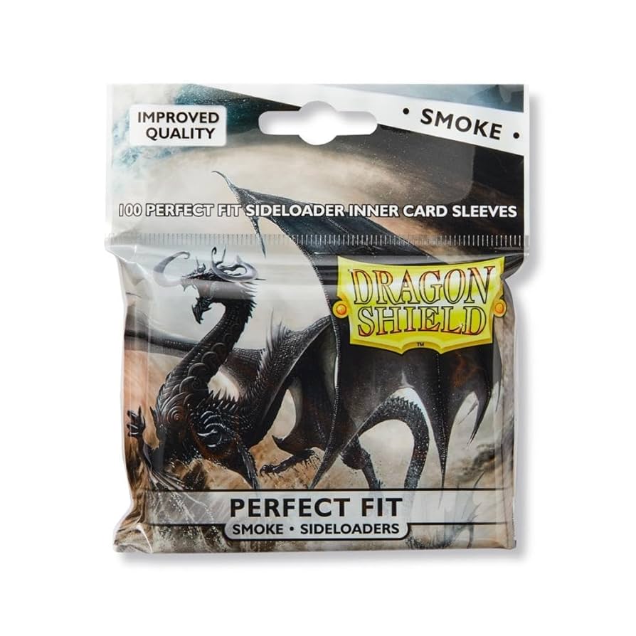 DRAGON SHIELD SLEEVES PERFECT FIT SIDELOADER SMOKE