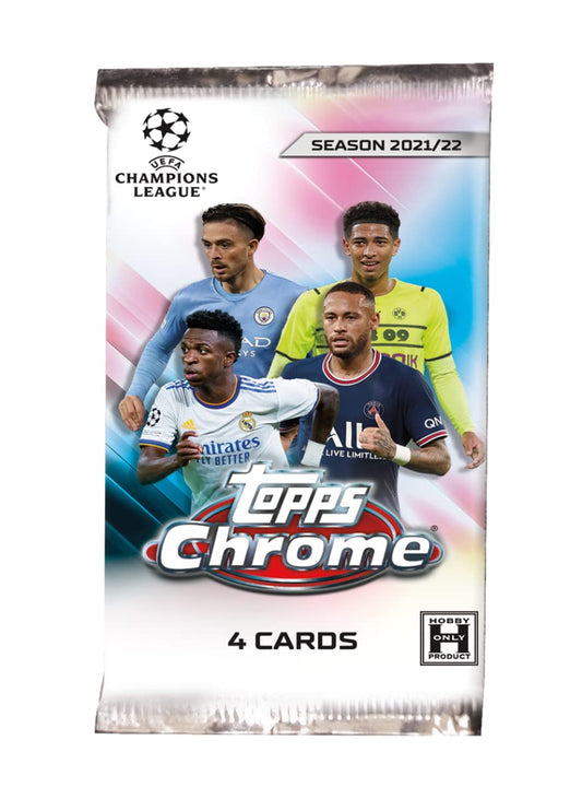 2021-22 TOPPS CHROME UEFA CHAMPION LEAGUE SOCCER HOBBY PACK