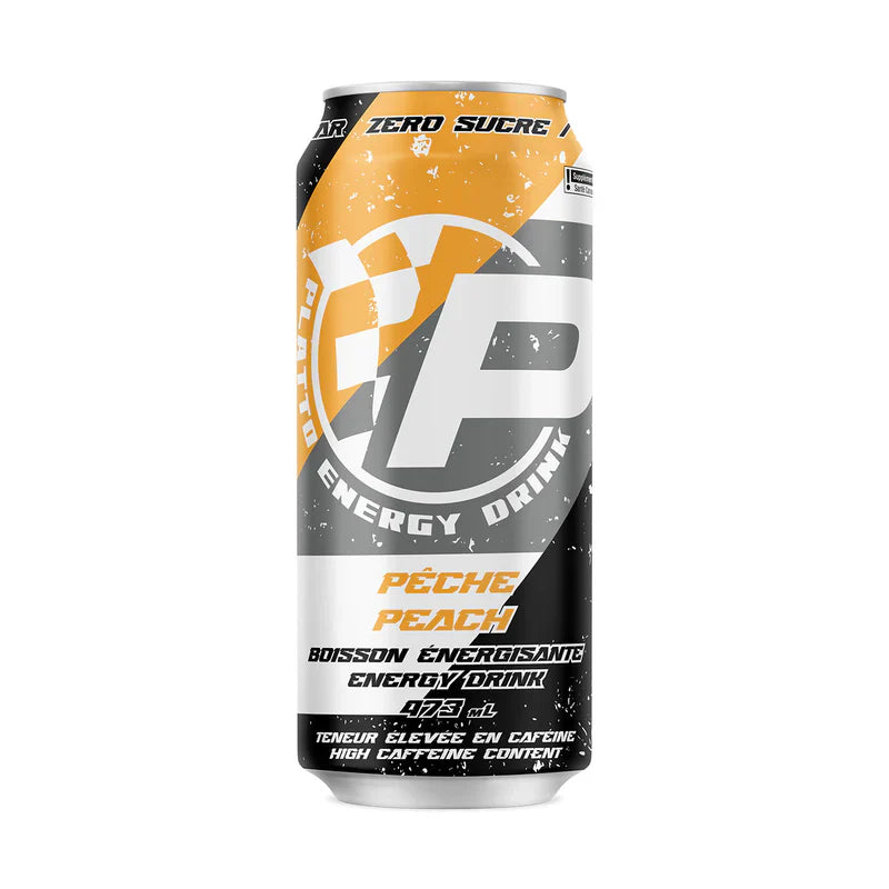 PLATTO ENERGY DRINK PÊCHE ZERO SUCRE