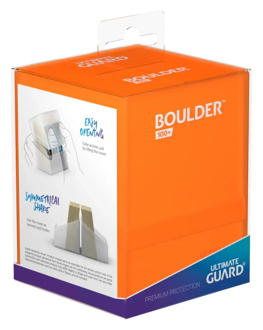 ULTIMATE GUARD DECK CASE BOULDER POPPY TOPAZ ORANGE 100+