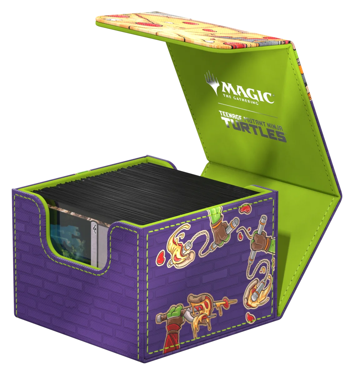 ULTIMATE GUARD SIDEWINDER XENOSKIN DECK CASE MTG TEENAGE MUTANT NINJA TURTLES PIZZA BOX