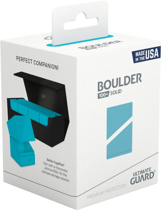 ULTIMATE GUARD DECK CASE BOULDER SOLID TURQUOISE 100+