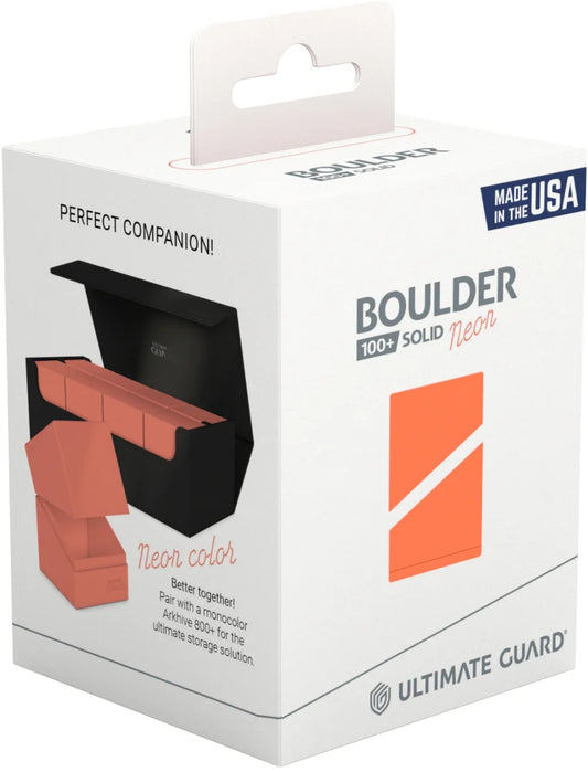 ULTIMATE GUARD DECK CASE BOULDER NEON ORANGE 100+