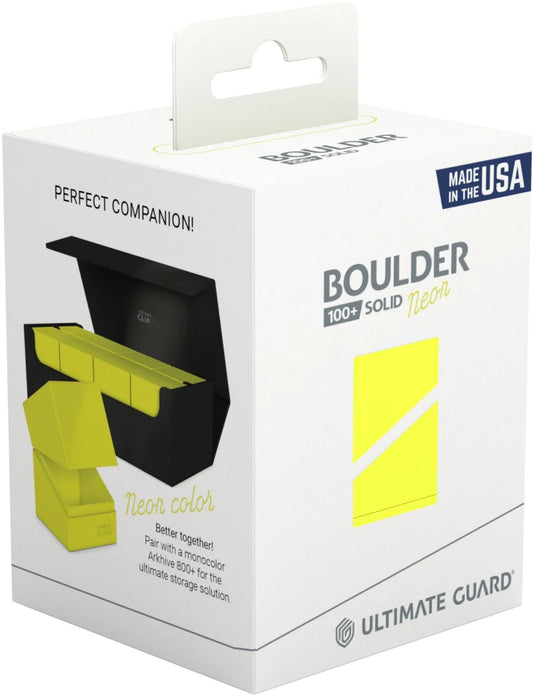 ULTIMATE GUARD DECK CASE BOULDER NEON YELLOW 100+