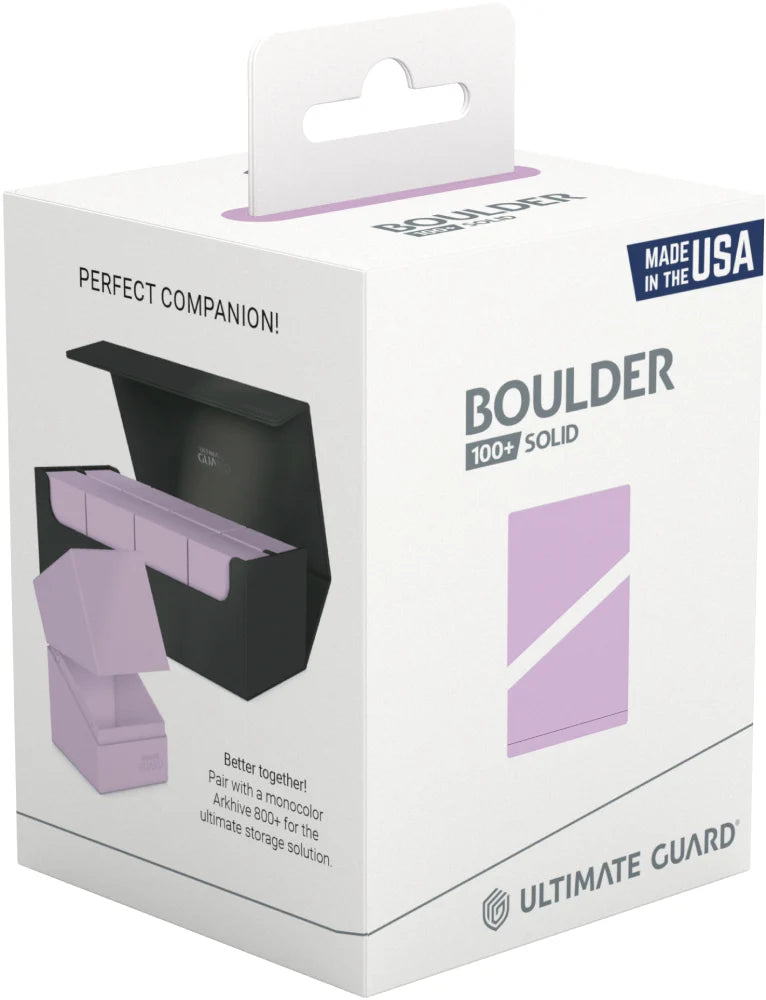 ULTIMATE GUARD DECK CASE BOULDER PASTEL SOLID LAVENDER PURPLE 100+