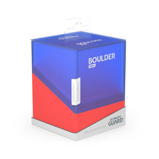ULTIMATE GUARD DECK CASE BOULDER SYNERGY BLUE/RED 100+