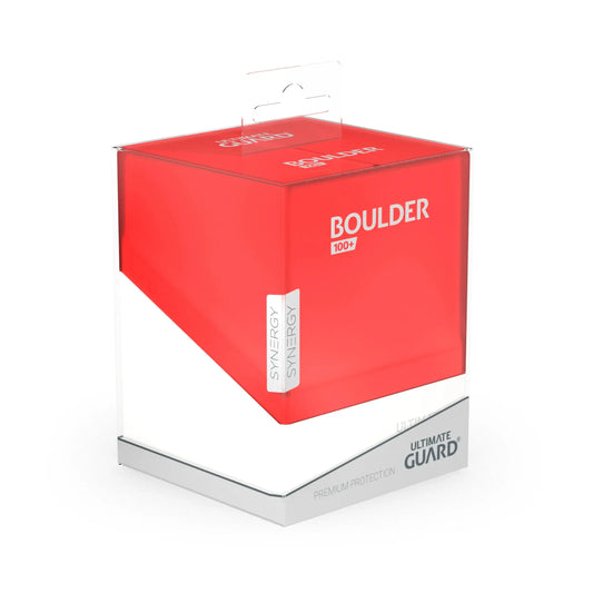 ULTIMATE GUARD DECK CASE BOULDER SYNERGY RED/WHITE 100+