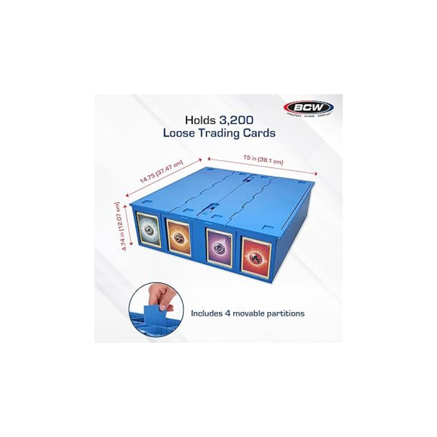 3200 BOITE DE RANGEMENT DE CARTES BLEUE