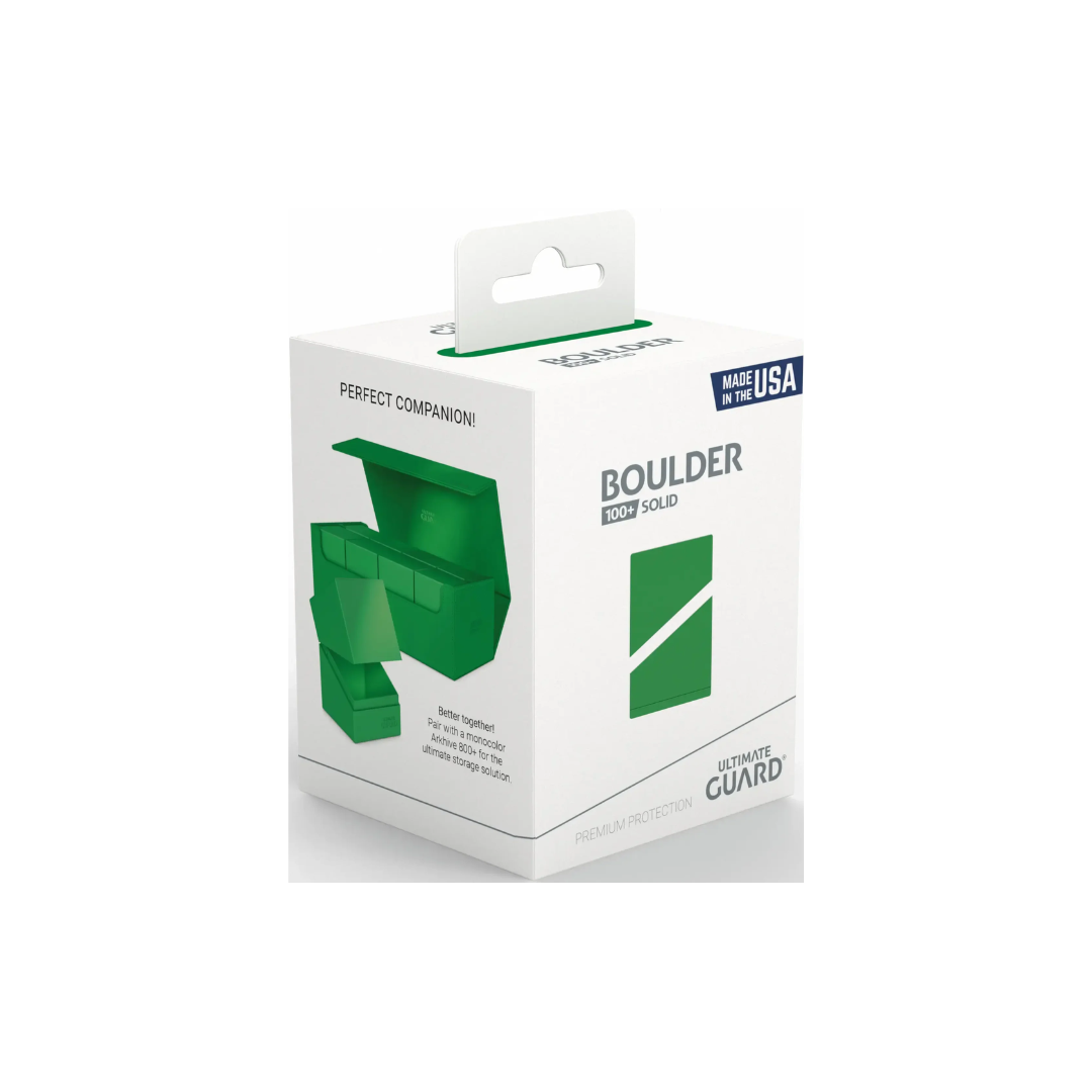 ULTIMATE GUARD DECK CASE BOULDER SOLID GREEN