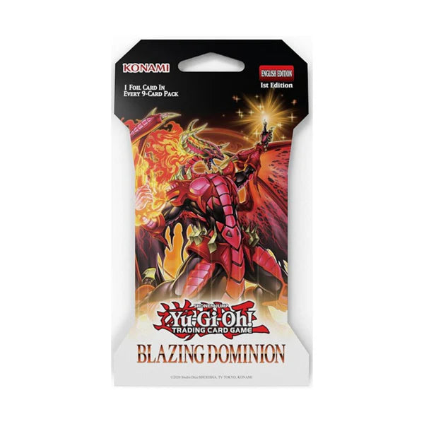 YU-GI-OH BLAZING DOMINION SLEEVED BOOSTER PACK