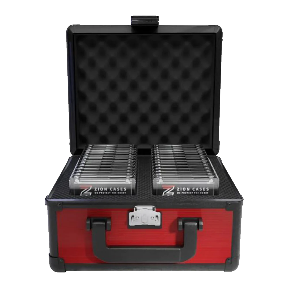 ZION CASES SLAB CASE 2 ROW CARBON FIBER RED