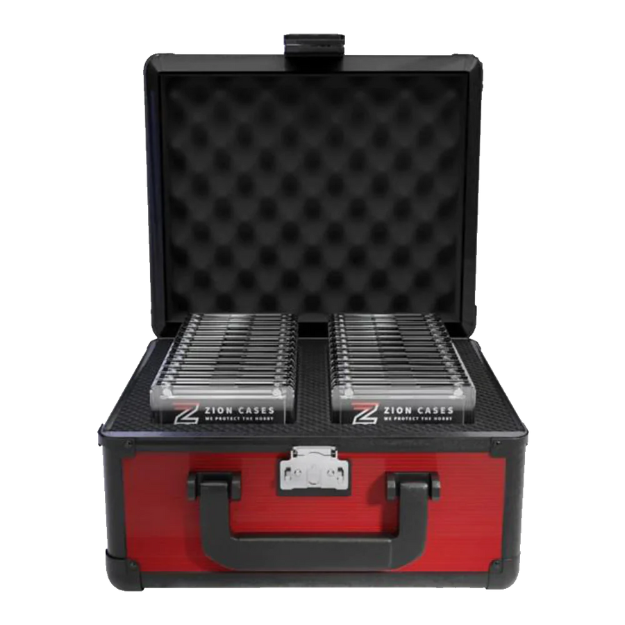 ZION CASES SLAB CASE 2 ROW CARBON FIBER RED