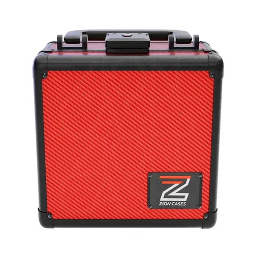 ZION CASES SLAB 2 ROW CARBON FIBER RED