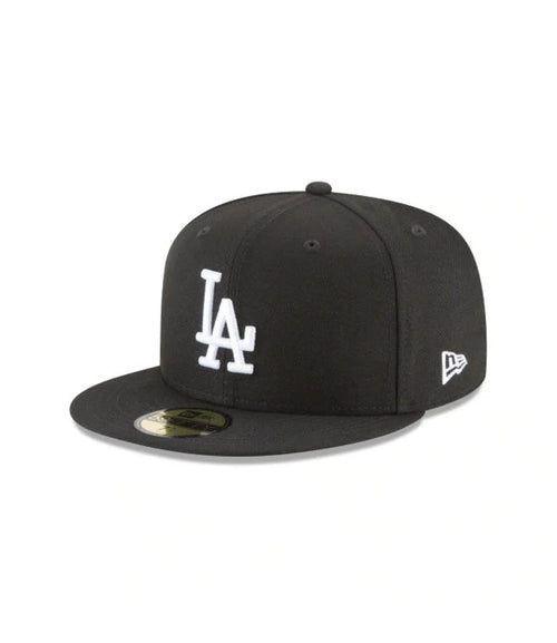 NEW ERA CAP MLB 59 FIFTY 7 1/2  L-A DODGERS NOIR CREST BLANC