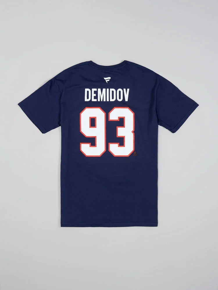 T-SHIRT NHL IVAN DEMIDOV FANATICS MEDIUM ADULTE BLEU MARIN