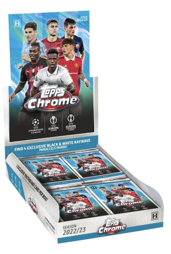 2022-23 TOPPS CHROME UEFA CLUB COMPETITION RAYWAVE SOCCER HOBBY BOX