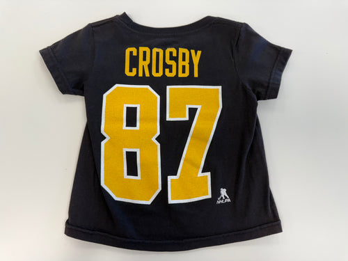 T-SHIRT NHL SIDNEY CROSBY FANATICS GRANDEUR 2T ENFANT NOIR