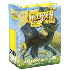 DRAGON SHIELD SLEEVES DUAL MATTE YELLOW & SILVER