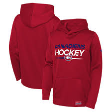 HOODIE NHL CANADIENS HOCKEY FANATICS XL 18/20 ANS ENFANT ROUGE