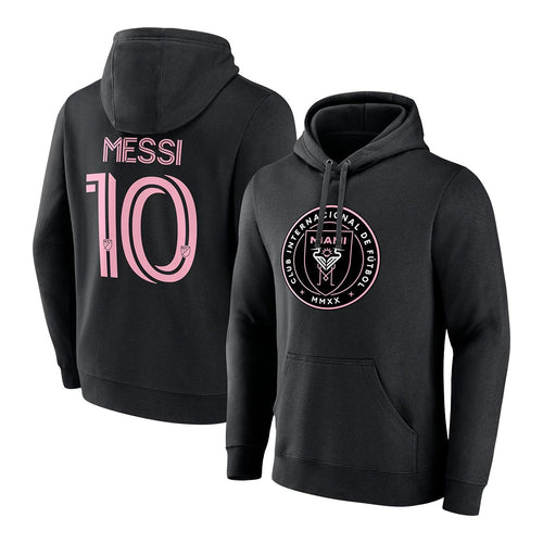 HOODIE MLS MESSI CLUB INTERNATIONAL MIAMI FANATICS XL ADULTE NOIR ET ROSE