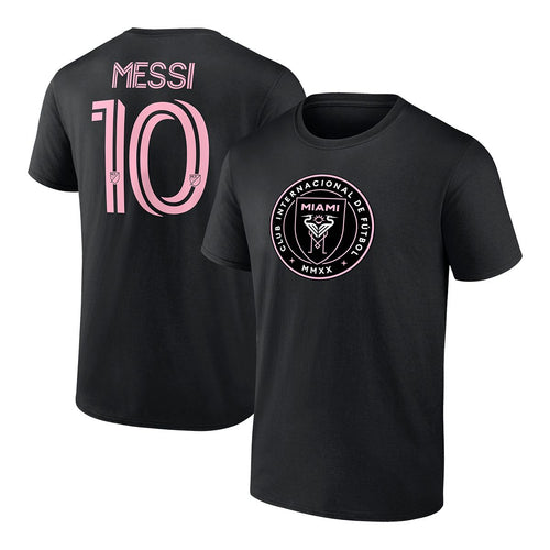 T-SHIRT MLS MESSI CLUB INTERNATIONAL NOIR ET ROSE MIAMI 2XL ADULTE