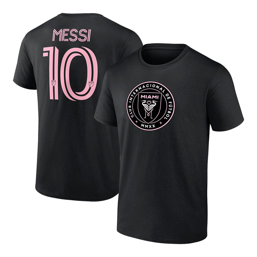 T-SHIRT MLS MESSI CLUB INTERNATIONAL NOIR ET ROSE MIAMI 2XL ADULTE