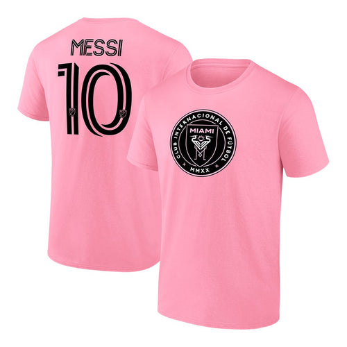 T-SHIRT MLS MESSI CLUB INTERNATIONAL ROSE ET NOIR MIAMI XL ADULTE