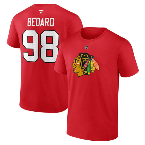 T-SHIRT NHL CONNOR BEDARD FANATICS LARGE ADULTE ROUGE